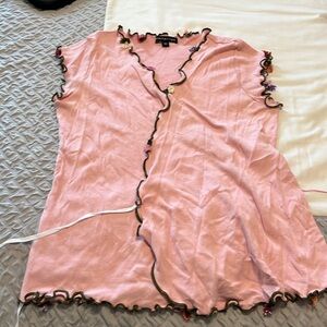 Anthropologie double tie thru top. Size medium